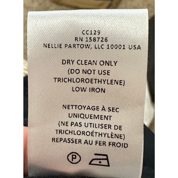 PARTOW Ellis Mixed Stripe Cotton Top In Black Stripe Combo Size 4 - Picture 6 of 7